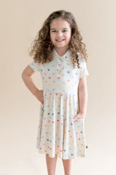 Polo Dress in Pastel Mickey Mouse