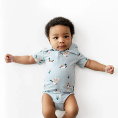 Polo Bodysuit in Mallard Duck