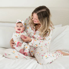 Zippered Romper in Tulip