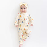 Zippered Romper in Winnie the Pooh Celebration