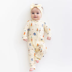 Zippered Romper in Winnie the Pooh Celebration
