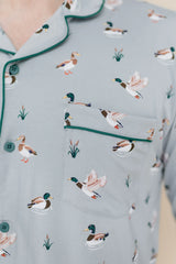 Men's Long Sleeve Pajama Set in Mallard Duck