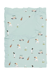 Ruffle Toddler Blanket in Golf 0.5