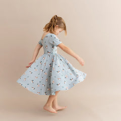Twirl Dress in Mallard Duck