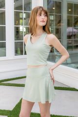 Bamboo Flex Bra Tank in Basil