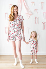 Women's Short Sleeve Pajama Set in Strawberry Fields