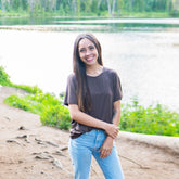 Women's Crew Neck Tee in Espresso