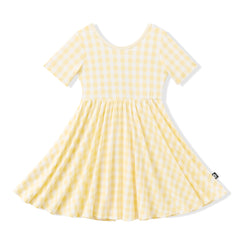 Twirl Dress in Gingham Chamomile
