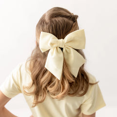 Large Alligator Clip Bow in Chamomile