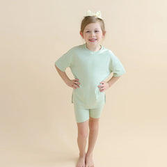 Toddler Biker Short Set in Basil