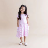Pocket Dress in Gingham Thistle