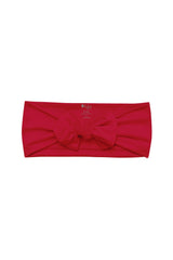 Knotted Bow Headband in Cardinal