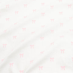 Pointelle Kimono Bodysuit in Sweet Pink Bow