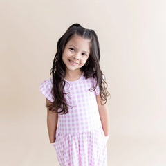 Pocket Dress in Gingham Thistle
