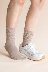 Adult Scrunch Socks in Bisque