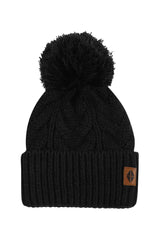 Chunky Cable Knit Beanie in Midnight