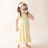 Puff Sleeve Twirl Dress in Chamomile