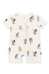 Zipper Shortall Romper in Mickey Mouse and Friends