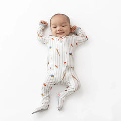 Zippered Footie in Home Run
