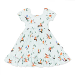 Puff Sleeve Twirl Dress in Winnie the Pooh Hundred Acre Wood