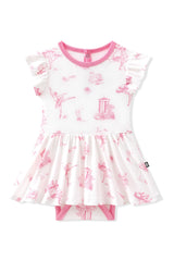 Twirl Bodysuit Dress in Toile Ballet