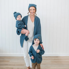 Chunky Knit Oversized Cardigan in Atlantic