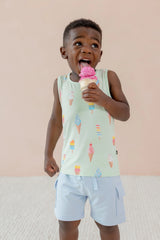 Toddler Tank Top in Mint Ice Cream
