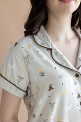 Women's Short Sleeve Pajama Set in Starry Icon
