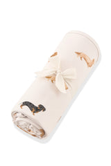 Swaddle Blanket in Dachshund