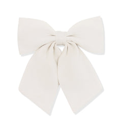Large Alligator Clip Bow in Oat