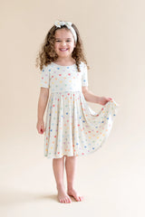 Twirl Dress in Pastel Mickey Mouse
