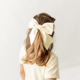 Large Alligator Clip Bow in Chamomile