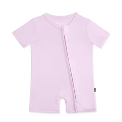 Zipper Shortall Romper in Thistle