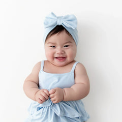 Spaghetti Strap Ruffle Romper in Breeze