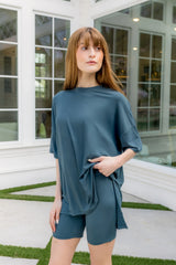 Women’s Biker Short Set in Atlantic