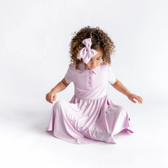 Polo Dress in Thistle