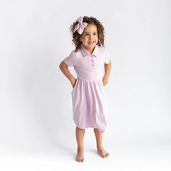 Polo Dress in Thistle