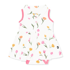 Polo Bodysuit Dress in Tulip
