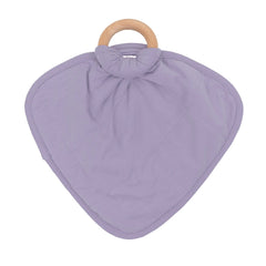Lovey in Taro with Removable Wooden Teething Ring