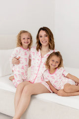 Short Sleeve Pajamas in Toile Ballet