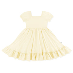 Puff Sleeve Twirl Dress in Chamomile