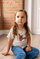 Toddler Basic Tee in Spider-Man on Oat