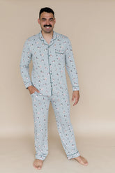 Men's Long Sleeve Pajama Set in Mallard Duck