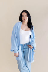 Chunky Knit Women's Oversized Cardigan in Breeze