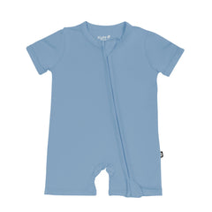 Zippered Shortall Romper in Slate