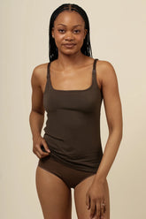 Women's Nursing Tank in Toffee