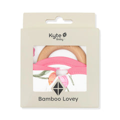Lovey in Tulip with Removable Wooden Teething Ring