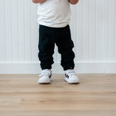 Fleece Cargo Pants in Midnight