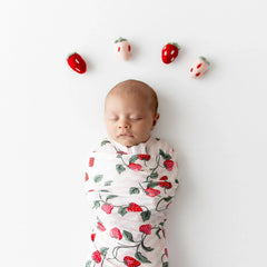 Swaddle Blanket in Strawberry Fields