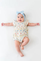 Bubble Romper in Pastel Mickey Mouse